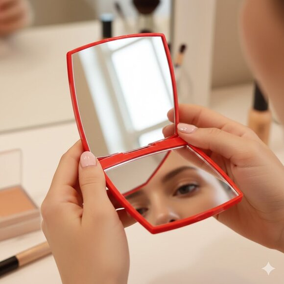 CHANEL Red Mirror Double Facettes with Black Pouch - Picture 2 of 12